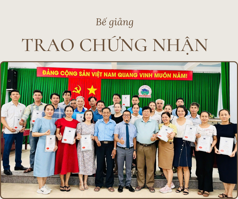 NBẾ GIẢNG & TRAO CHỨNG NHẬN KHÓA ĐÀO TẠO KỸ NĂNG BÁN HÀNG